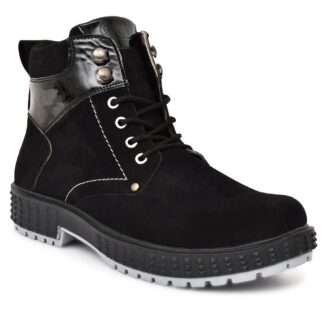 Black suede lace up shoes