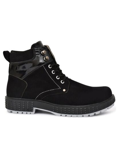 Black suede lace up shoes - Image 2